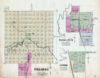 Tekamah, Lyons, Oakland, Nebraska State Atlas 1885
